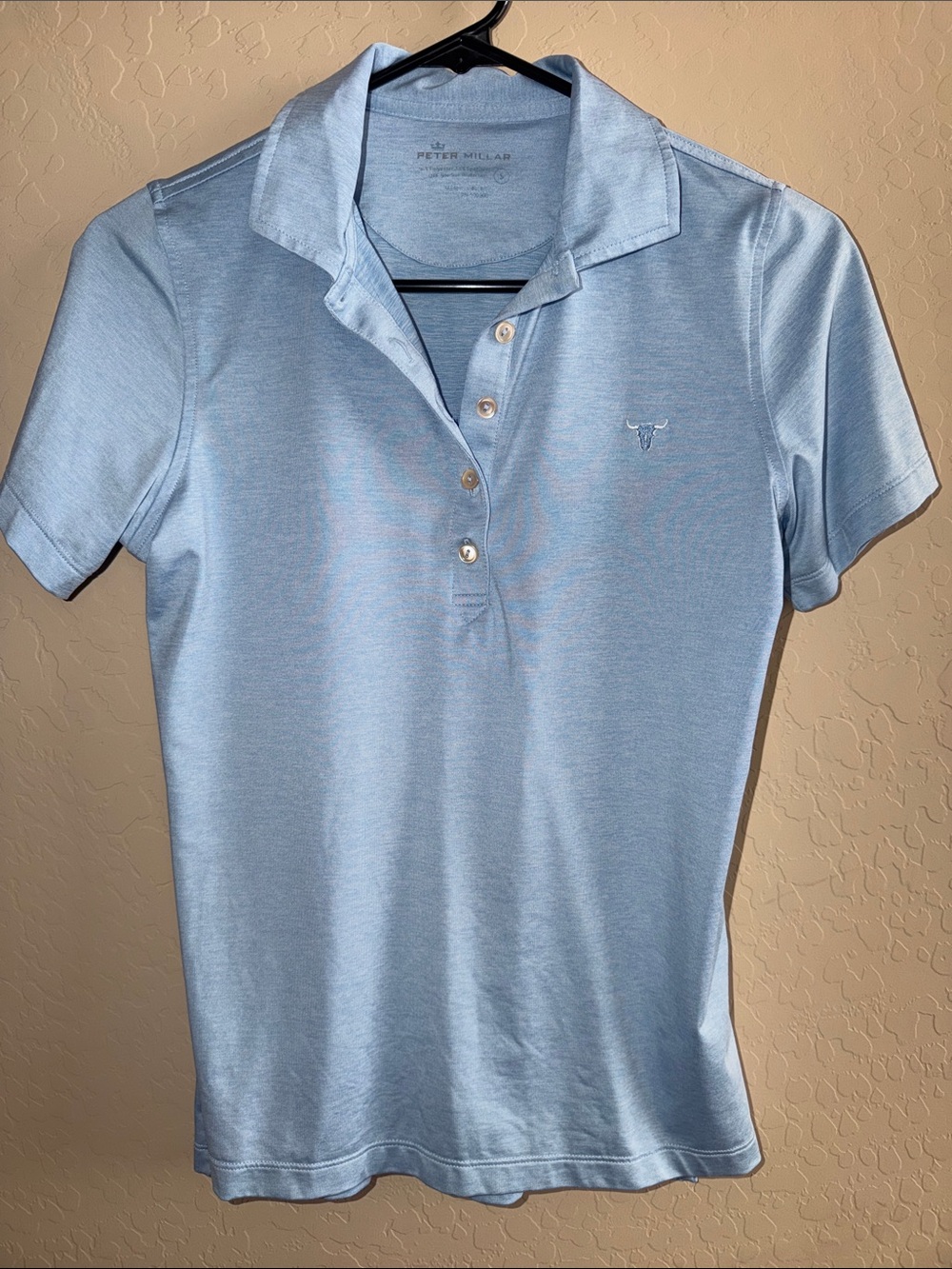 Peter Millar Womens Light Blue Golf Polo/Shirt